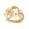 Brass Micro Pave Cubic Zirconia Pendants KK-C096-11G-2