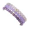 Natural Mixed Gemstone & Cultured Freshwater Pearl Beads Stretch Bracelets for Women BJEW-JB13205-01-4