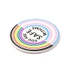 Rainbow Color Acrylic Pendants OACR-H024-04-3