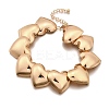 Iron 3D Heart Link Chain Choker Necklaces for Women NJEW-V003-02G-2