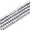 Electroplate Non-magnetic Synthetic Hematite Beads Strands G-Q486-60E-1