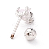 Heart & Moon Cubic Zirconia Dangle Stud Earrings LS-EJEW-A065-15P-2