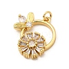 Brass Micro Pave Cubic Zirconia Pendants KK-I360-040G-2