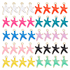 40Pcs 10 Colors Rack Plating Alloy Enamel Pendants FIND-FH0003-22-1