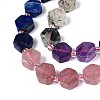 Natural Lapis Lazuli & Amethyst & Rose Quartz & Amazonite & Prehnite & Strawberry Quartz & Sunstone 7 Chakra Beads Strands G-P534-A27-01-3