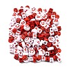 200Pcs Expression & Letter Acrylic Beads MACR-FP0001-28-2