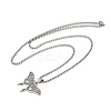 Hollow Out Butterfly 201 Stainless Steel Pendant Necklaces for Men Women LS-NJEW-K283-24P-2