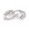 Rack Plating Brass Cubic Zirconia Hoop Earring Findings KK-S374-04P-01-2