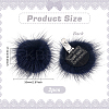 Faux Mink Fur Shoes Buckle Clip AJEW-WH0248-670D-2