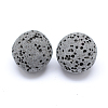 Unwaxed Natural Lava Rock Beads G-F325-16mm-18-1