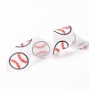 Single Face Baseball Printed Polyester Grosgrain Ribbons SRIB-P019-02-3