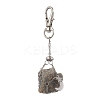 3Pcs Moon & Star Brass Cable Chains Macrame Pouch Empty Stone Holder Pendant Decorations KK-CJA6FD-P-4