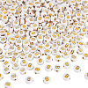 500Pcs Plating Acrylic Beads PACR-TADJ0001-01B-1