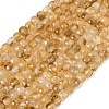 Heated Natural Citrine Beads Strands G-B175-C06-6x6mm-1