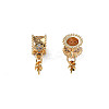 Brass Micro Pave Cubic Zirconia Tube Bails KK-N233-365-1
