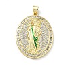 Brass Micro Pave Cubic Zirconia Pendants KK-H537-27C-G-1