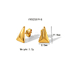 Fashionable 304 Stainless Steel Triangle Stud Earrings PU6903-1-2