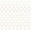 48Pcs 6 Styles Alloy Open Back Bezel Pendants FIND-DC0002-07-1