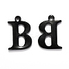 304 Stainless Steel Alphabet Charms STAS-H122-B-EB-1
