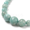 Natural Amazonite Round Beads Bracelets & Necklaces Sets SJEW-L132-19-2