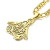 201 Stainless Steel Hollow Virgin Mary Pendant Figaro Chain Necklaces STAS-D196-08G-2