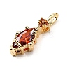 Brass Micro Pave Cubic Zirconia Pendants KK-F901-02B-G-2