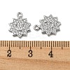 Brass Micro Pave Clear Cubic Zirconia Charms KK-H460-16P-3