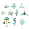 20Pcs 10 Styles Ocean Theme Alloy with Enamel Pendants FIND-YW0012-73-1