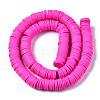 Flat Round Handmade Polymer Clay Beads CLAY-R067-10mm-31-5