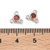 Brass Micro Pave Cubic Zirconia Flat Round Chandelier Component Links KK-B170-05P-4