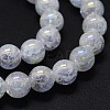 Electroplated Natural Crackle Quartz Crystal Beads Strands G-K285-08-10mm-3