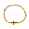 304 Stainless Steel Beaded Stretch Bracelets PU8639-2-1