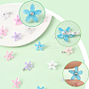 30Pcs 5 Colors Zinc Alloy Resin Hair Fastener OHAR-SC0001-16A-3