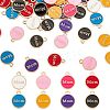 80Pcs 8 Colors Mother's Day Theme Alloy Enamel Charms ENAM-OC0001-07-1
