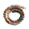 Natural Bamboo Leaf Agate and Indian Agate Beads Strands G-B095-A04-01-4