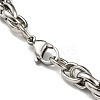 Non-Tarnish 201 Stainless Steel Rope Chain Bracelets STAS-Z056-16P-3
