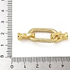Rack Plating Brass Micro Pave Clear Cubic Zirconia Fold Over Clasps KK-A234-021B-G-3
