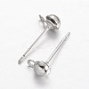 Brass Stud Earring Findings KK-F371-34P-A-1