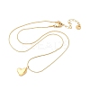 304 Stainless Steel Pendant Necklaces for Women NJEW-U040-02B-G-4