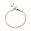 304 Stainless Steel Herringbone Chains Bracelet for Men Women BJEW-D450-01G-03-1