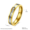 Valentine's Day Gifts Titanium Steel Cubic Zirconia Couple Rings For Women RJEW-BB16382-6G-3