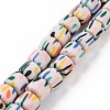Handmade Polyester Clay Beads Strand X-CLAY-P001-01A-1
