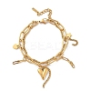 304 Stainless Steel Double-strand Bracelets LS-BJEW-M092-01G-1