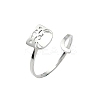 304 Stainless Steel Cuff Rings for Women RJEW-F195-02P-4