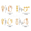HOBBIESAY 32Pcs 8 Style Brass Clip-on Earring Findings KK-HY0001-04-2