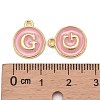 Golden Plated Alloy Enamel Charms ENAM-S118-07G-3
