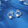 Natural Pearl Ear Studs EJEW-P286-31P-4