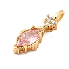Brass Micro Pave Cubic Zirconia Pendants KK-F916-18G-01-2