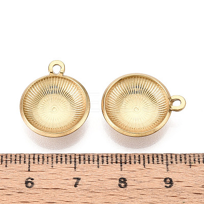 304 Stainless Steel Pendant Cabochon Settings STAS-T067-71G-1