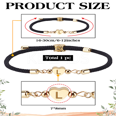 1Pc Adjustable Nylon Cord Bracelets for Women Men BJEW-LP0001-30L-1